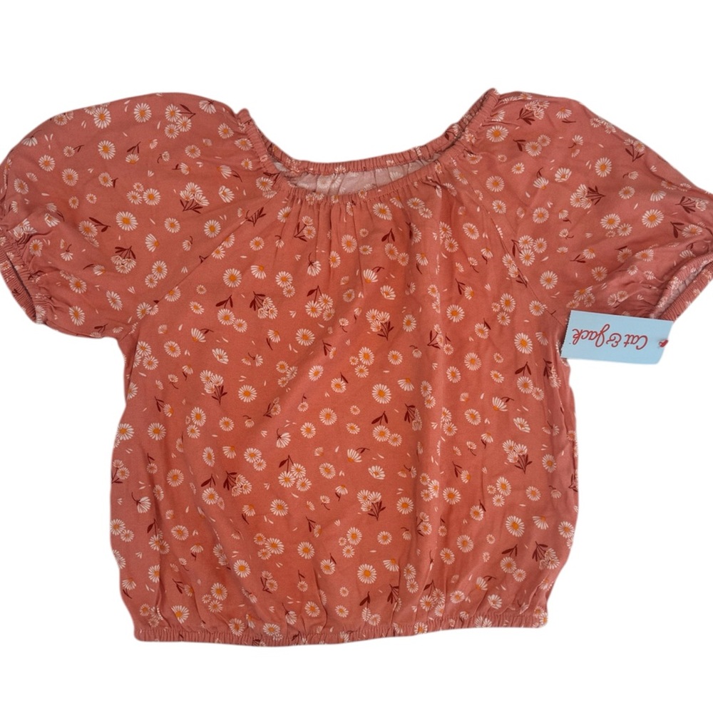 New Girls Floral Cat & Jack Blouse Size: L 10/22 (D33) (34) (35)(36)
